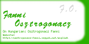 fanni osztrogonacz business card